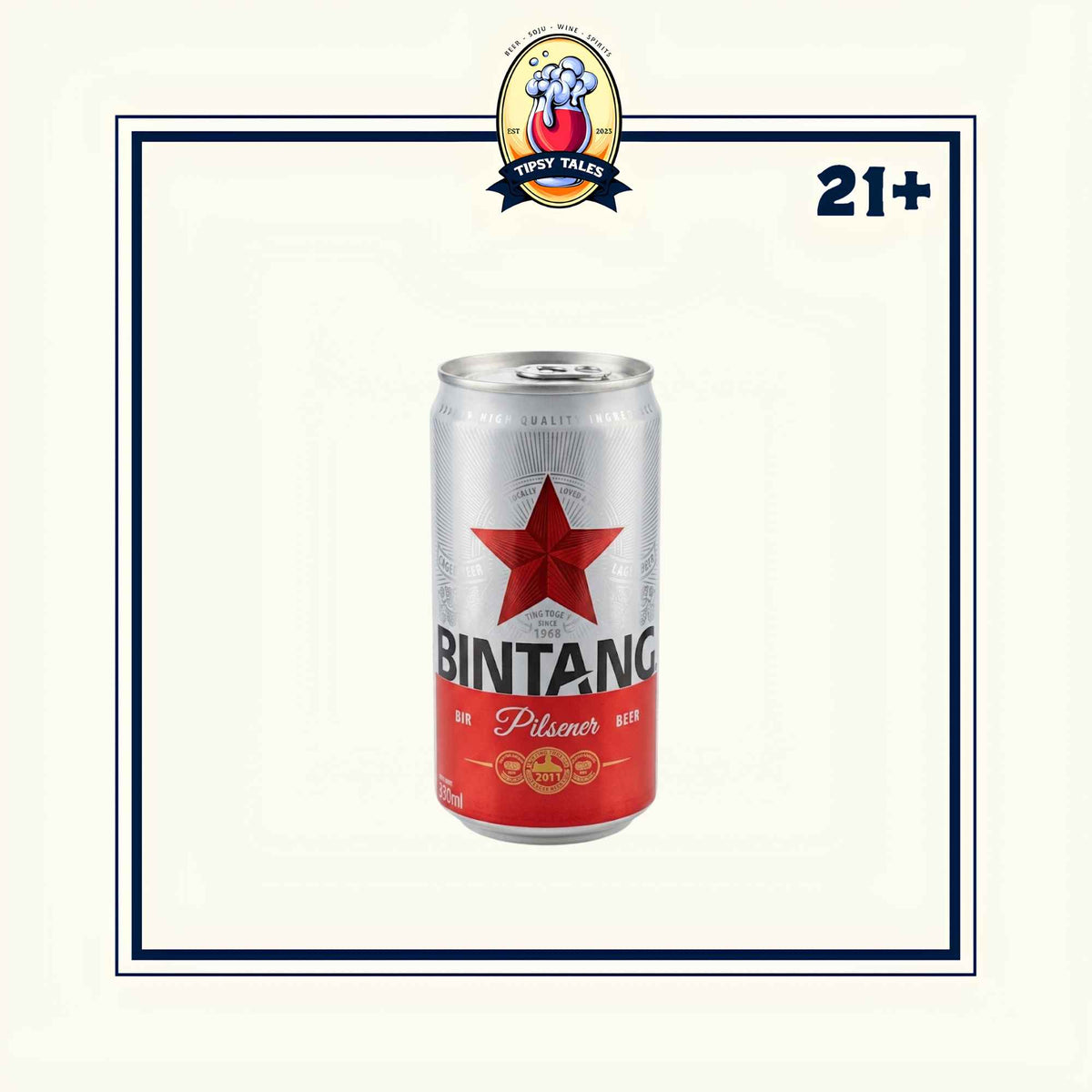 Bintang Pilsener Can Beer 250ml 1