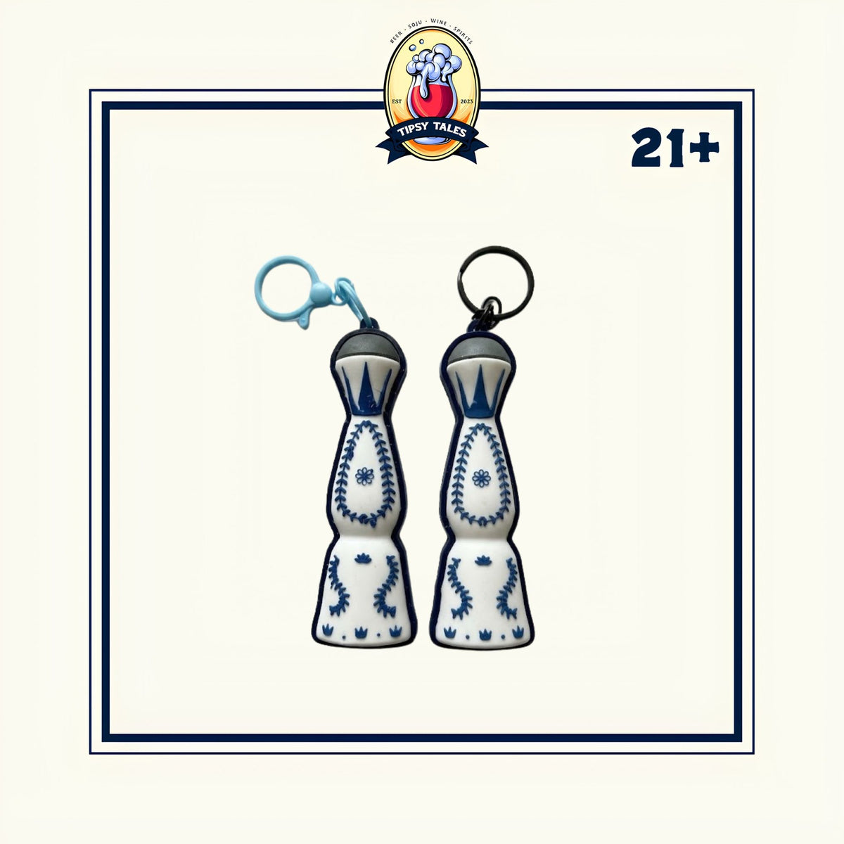 Clicker botol azul keychain 150 gram 2