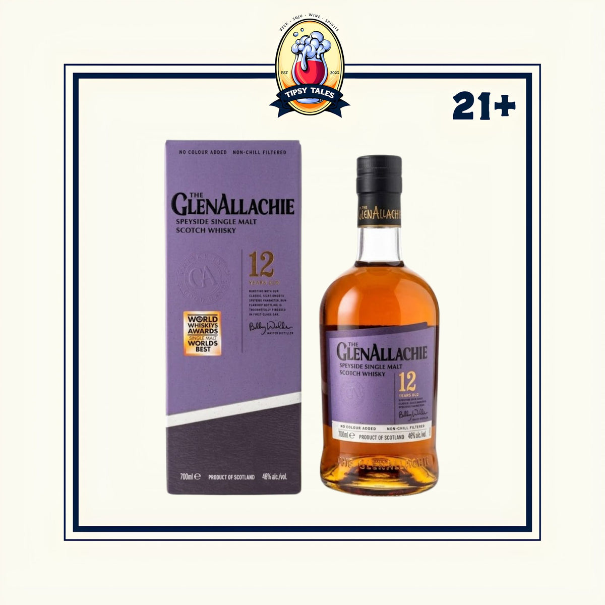 The Glenallachie 12YO Speyside Single Malt Scotch Whiskey 700ml 1